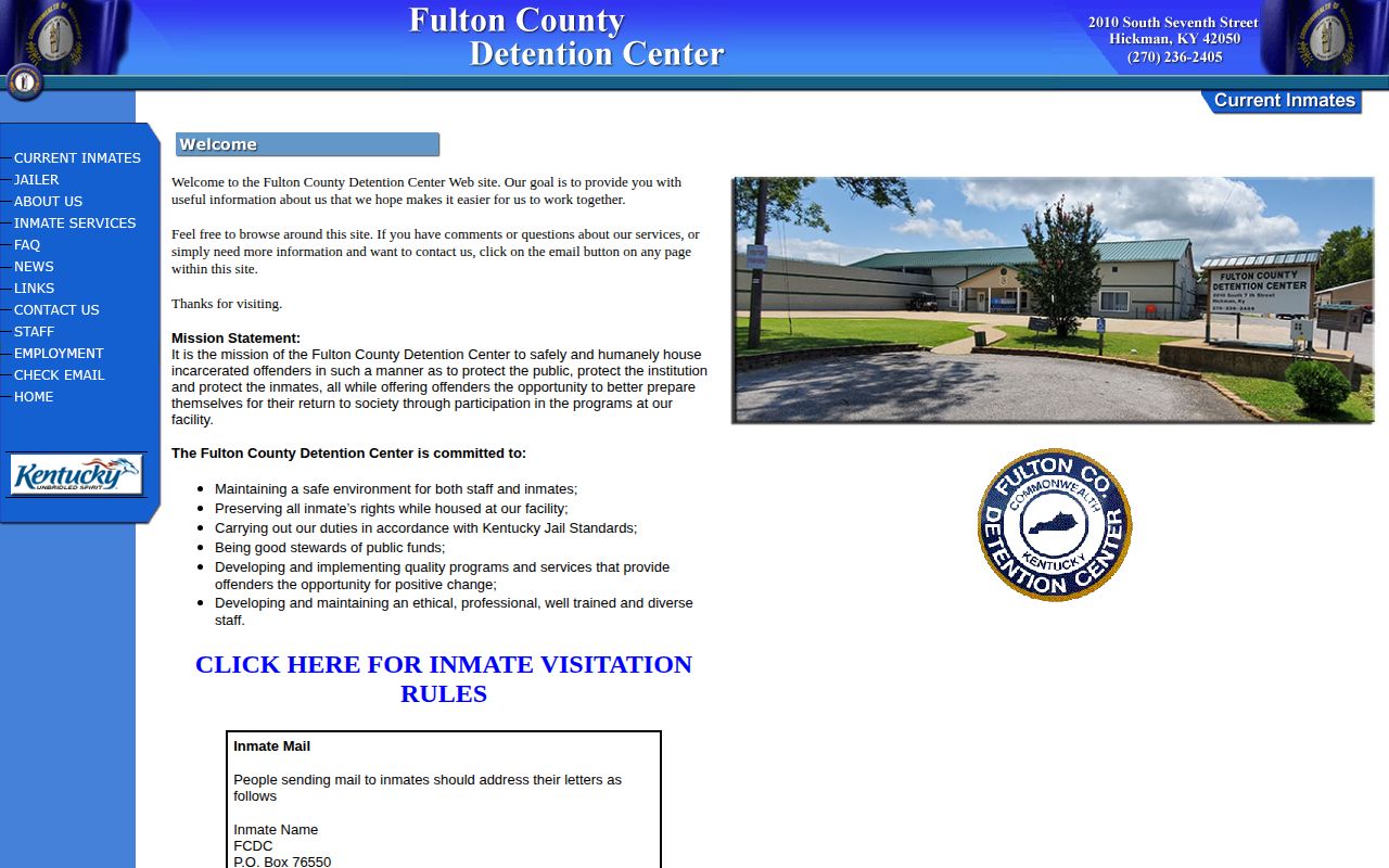 Fulton jail website linked by Fulton County government